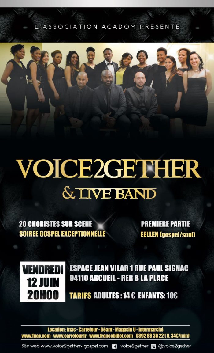 Concerts gospel VOICE2GETHER espace jean vilar