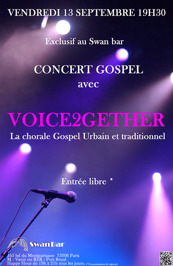 Concerts gospel VOICE2GETHER au swan bar